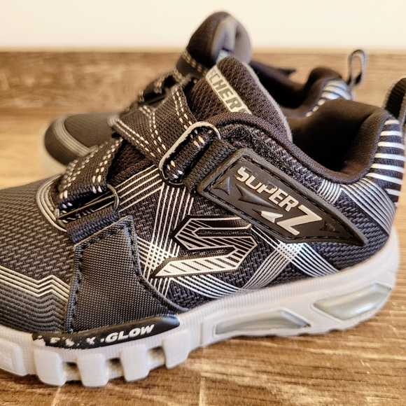 SKECHERS Toddler Shoes Black Super Z Sneaker (s8) - Picture 7 of 10